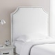 preview thumbnail 1 of 2, Twin XL Bevel Tacked Plush White College Headboard