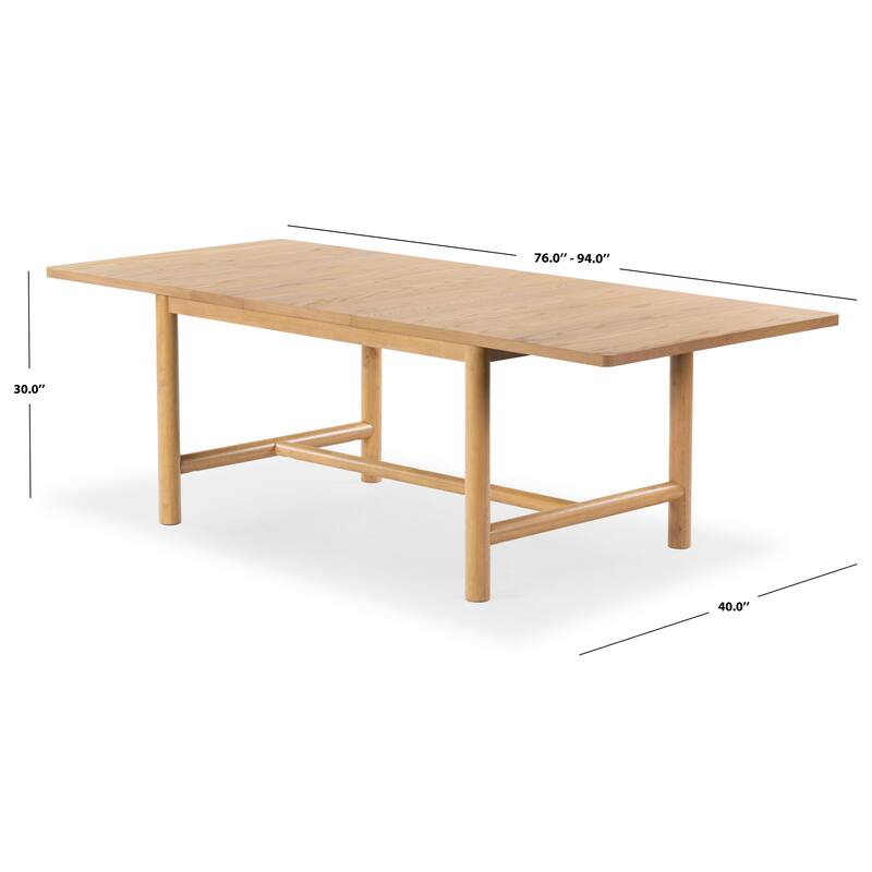 SAFAVIEH Couture Jaylessa Wood Extendable Dining Table - 94"W x 40"D x 30"H
