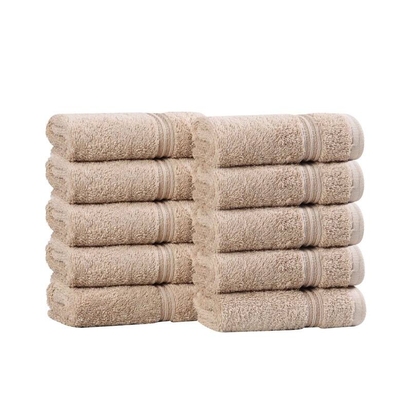 Superior Heritage Egyptian Cotton Absorbent Face Towel Set of 10