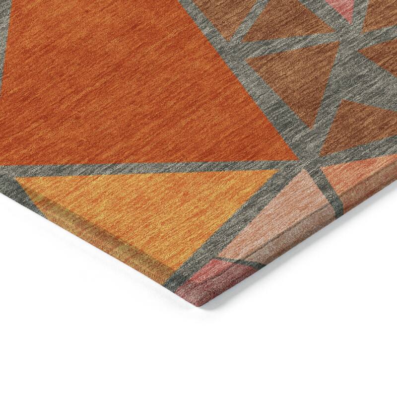 HomeRoots Geometric Transitional Rectangle Outdoor Rug
