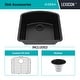 preview thumbnail 9 of 8, Lexicon Platinum 2321D Quartz Composite Single Bowl Kitchen Sink