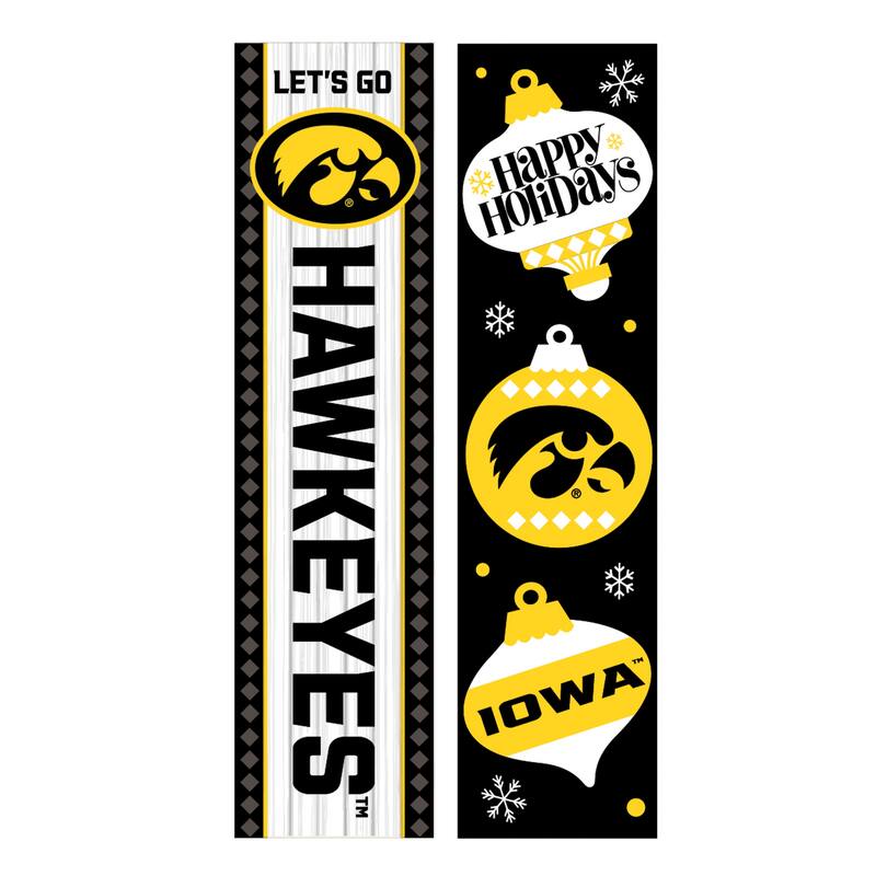 47" Double Sided Seasonal Porch Leaner, University of Iowa - 47" x 11.25"