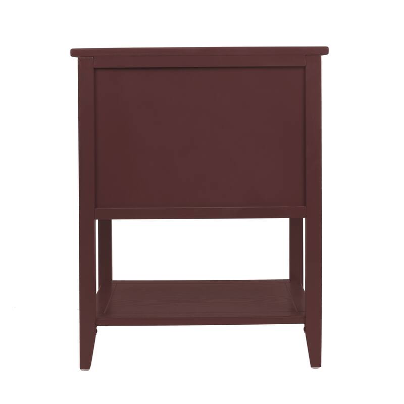 2 Drawer Side table,Naturel Rattan,End table,Suitable for bedroom