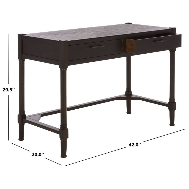 SAFAVIEH Zennure White Washed Grey Writing Desk