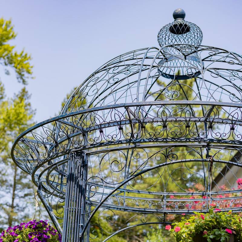 13 Foot Tall Round Metal Garden Gazebo