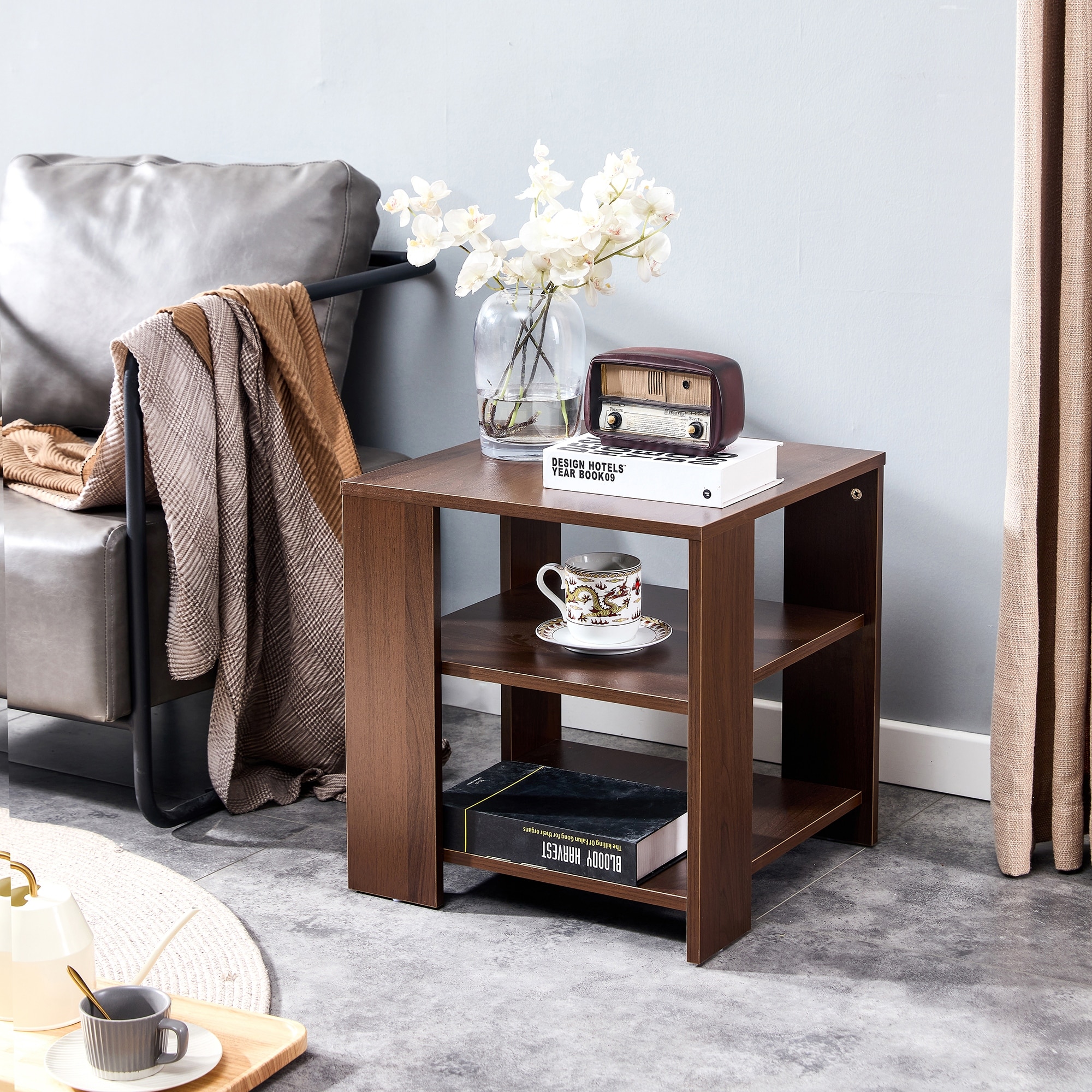 Square side shop tables living room