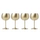 preview thumbnail 1 of 5, Cambridge 12 Oz Brushed Gold Stainless Steel Red Wine Glasses, Set of 4