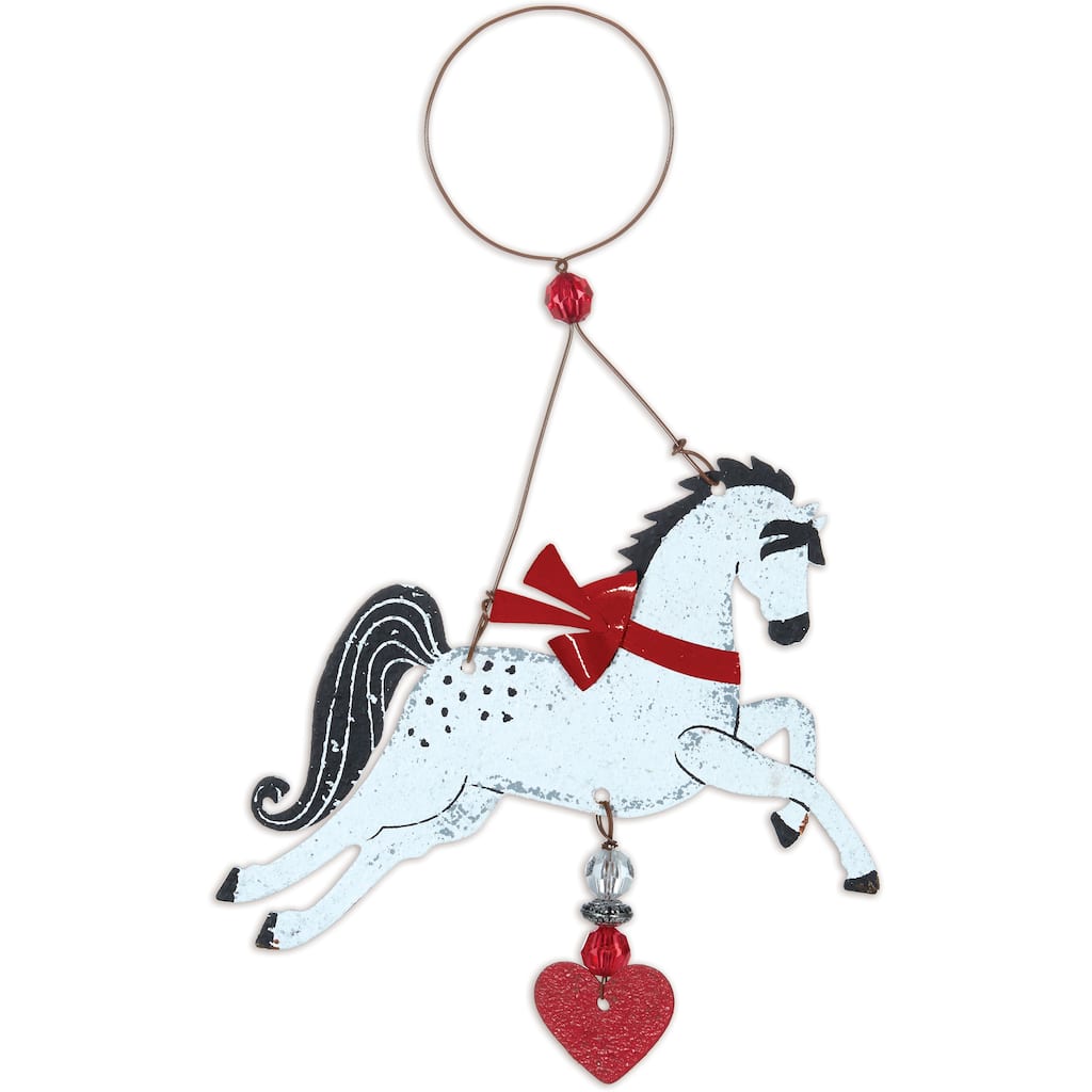 "Winter", Stallion Ornament - Set of 4