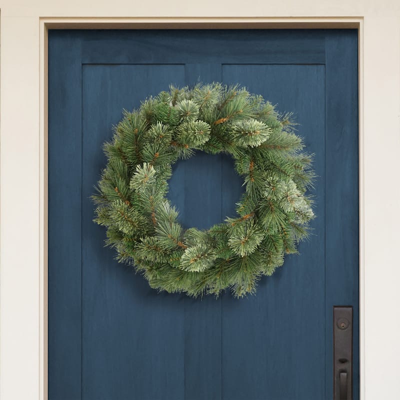 Puleo International 24" Artificial Teton Pine Christmas Wreath