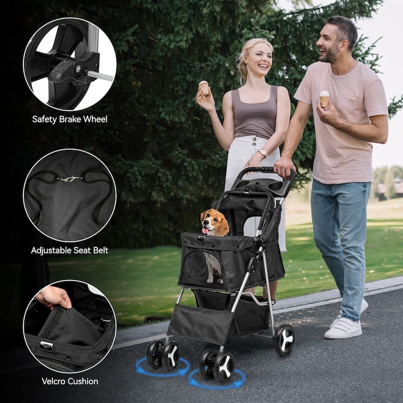 Moasis Pet Stroller with Latch Closure