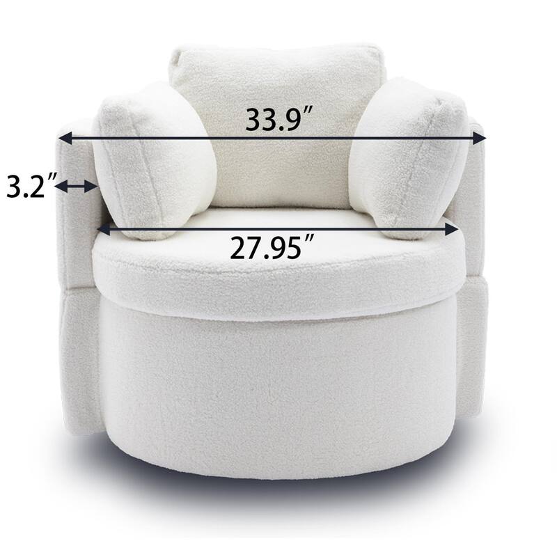 Multifunctional Teddy Fabric Chair for Living Room