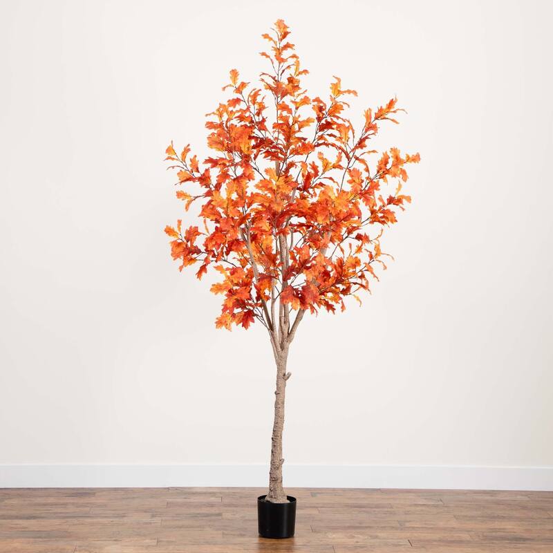 Oak Potted Artificial Tree - 8' - Unlit