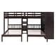 preview thumbnail 17 of 28, Full-over-Twin-Twin Bunk Bed with Wardrobe, Shelves and Mirror