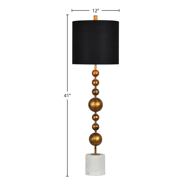 Meredith 41" Table Lamps with Linen Shade, Antique Gold (Set of 2)