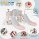 preview thumbnail 38 of 43, 7 in 1 Toddler Slide Playset, Kids Climbers Playground with Double Slides, Arch Tunnel, Ring Toss and Basketball Hoop