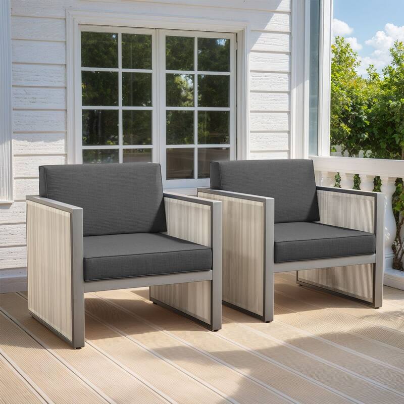 Gymojoy Outdoor Wicker Club Chairs 400lb Capacity