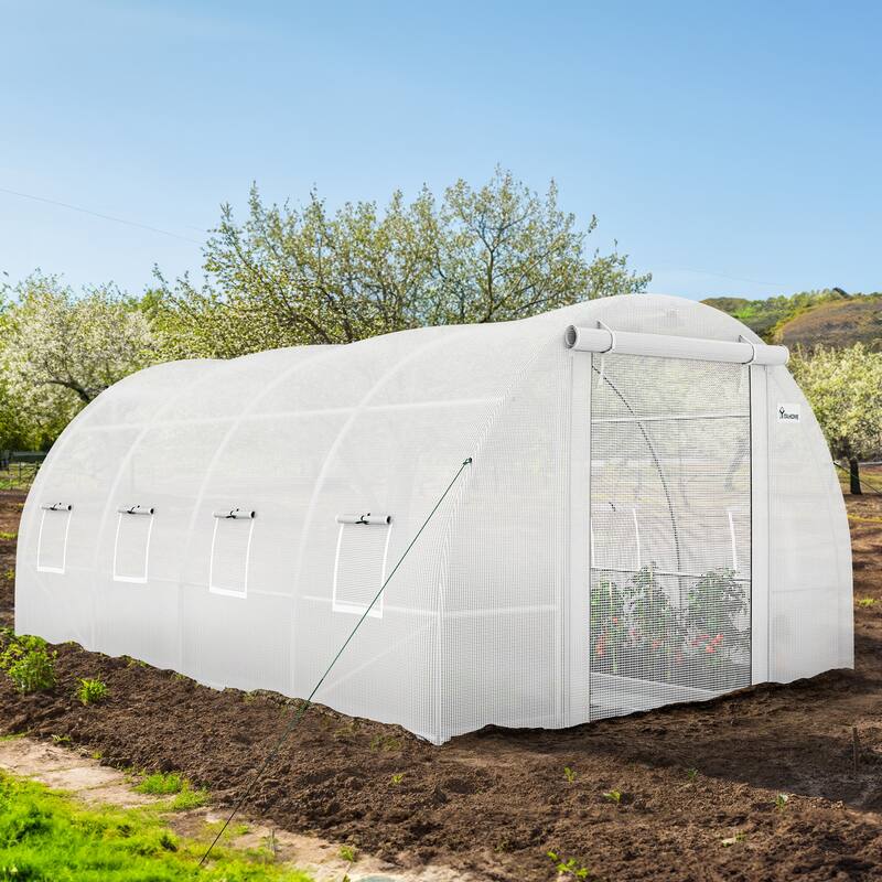 Moasis Greenhouse with Reinforced Steel Frame PE Cover