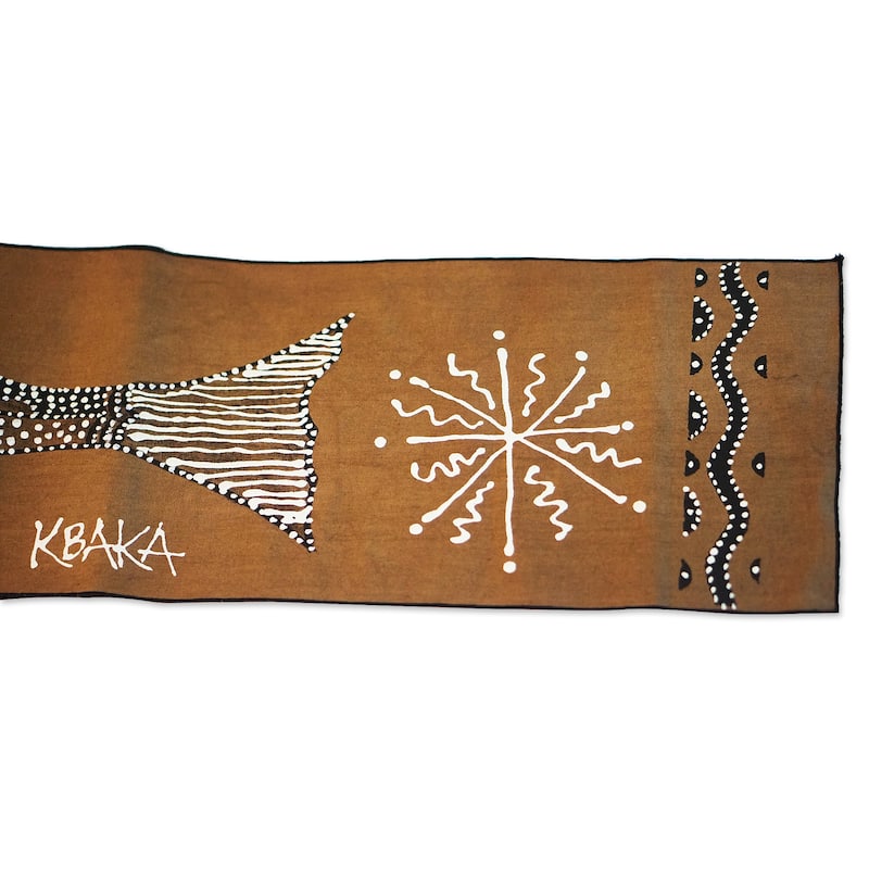 Novica Handmade Big Fish Cotton Table Runner