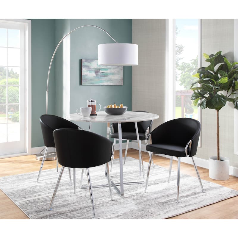 Silver Orchid Battista Silver Upholstered Chair