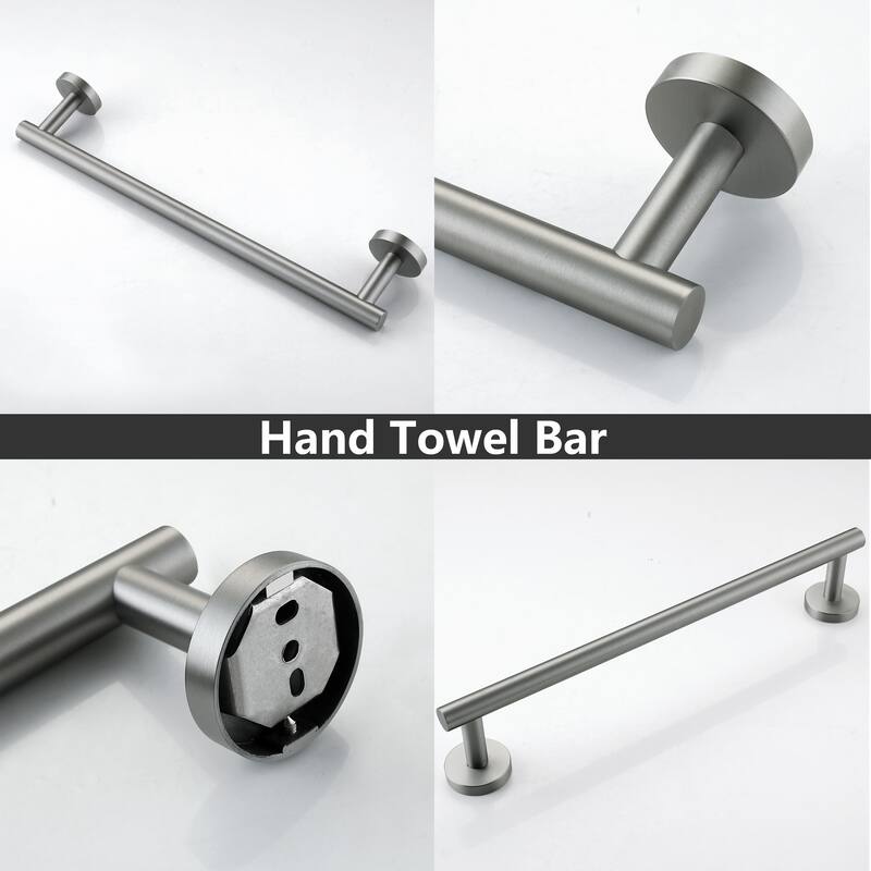 5-Piece Bath Hardware Set Towel Bar Towel Holder Set in Stainless Steel
