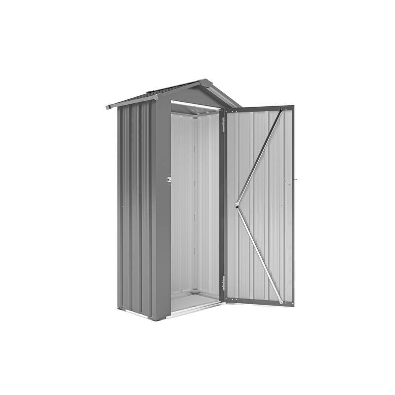 Galvanized Iron Garden Shed Tool Shed with Waterproof Lock & Stylish Design Outdoor Storage Shed for Backyard
