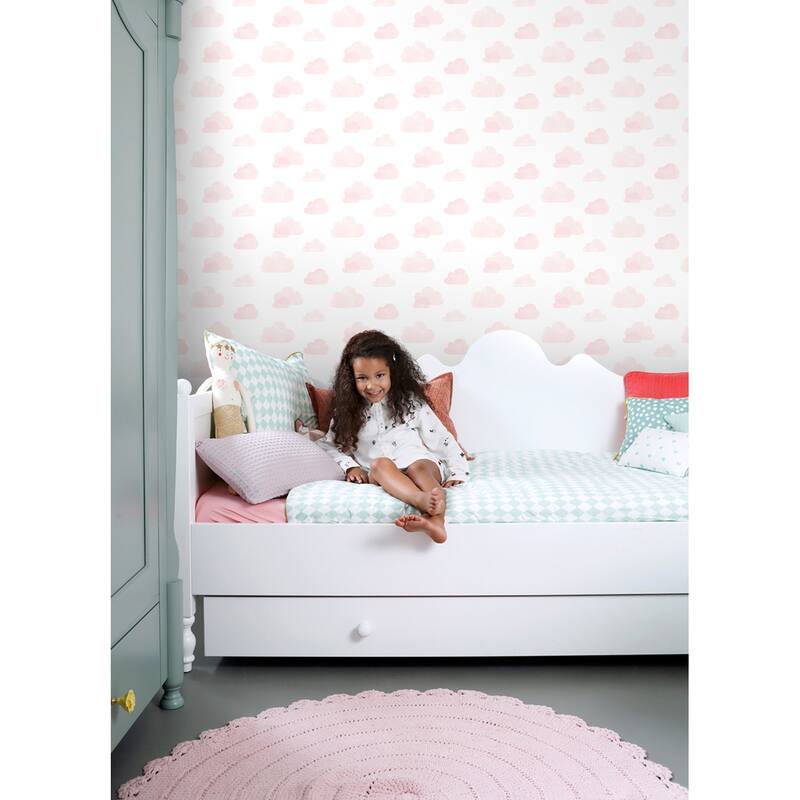 Chesapeake Irie Pink Clouds Wallpaper - 20.9 x 396 x 0.025