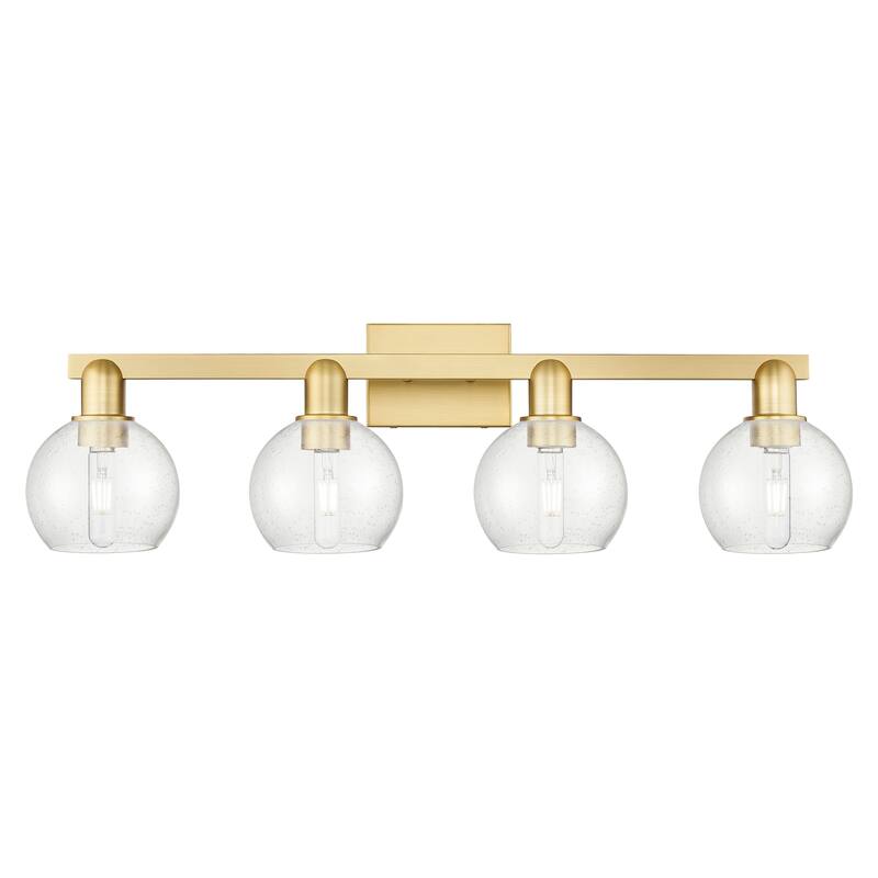 Innovations Lighting Endless Possibilities Arcadia - Athens - 4 Light 33" Bath Vanity Light - Satin Gold/Seedy