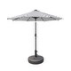 preview thumbnail 22 of 26, 9' Solar Lighted Patio Umbrella with Bronze Base