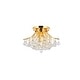 preview thumbnail 1 of 6, Fleur Illumination 6 light Gold Flush Mount royal cut crystals/Gold