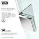 preview thumbnail 11 of 9, VIGO Monteray 32"D x 32"W x 79"H Frameless Hinged Shower Enclosure and Base