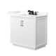 Option White / Giotto Quartz Top / Matte Black Hardware