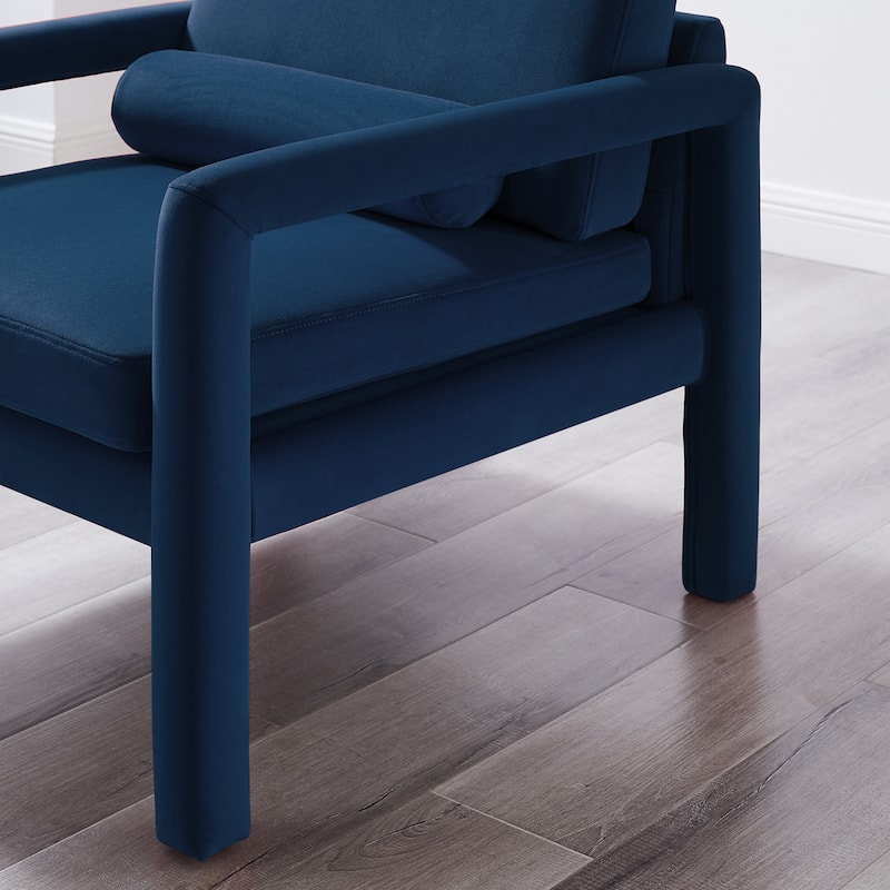 Art Leon Velvet Accent Armchair