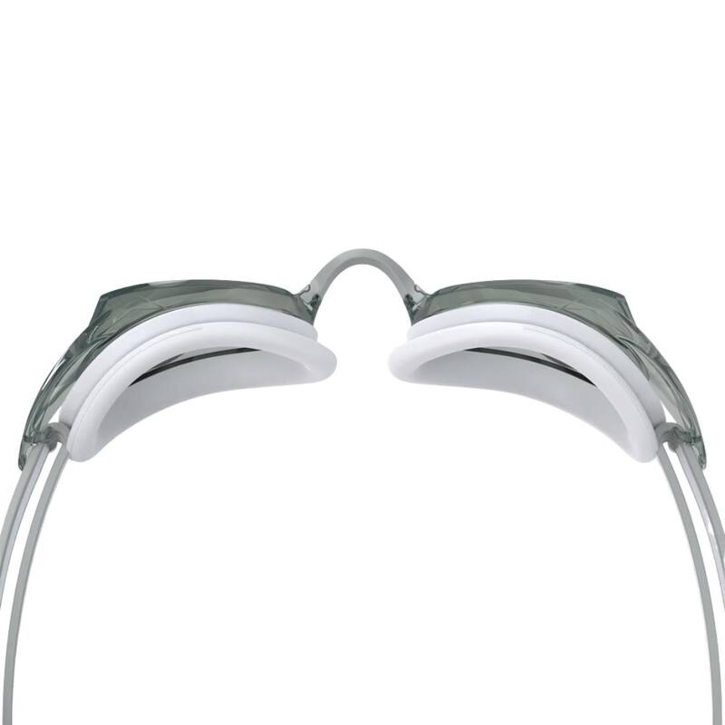 Women's Vanquisher 3.0 Mirrored Swimming Goggles, Junior, White/Steel