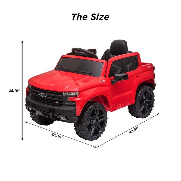 dimension image slide 2 of 3, 12V Kids Ride on Truck