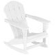 preview thumbnail 28 of 85, POLYTRENDS Laguna Adirondack Eco-Friendly Poly All-weather Outdoor Rocking Chair White