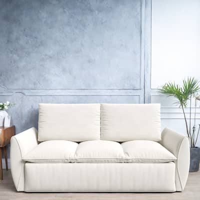 70.9" Velvet 3-Seat Sleeper Sofa with Hydraulic Lifting Rods, Steel Tube Frame