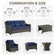 preview thumbnail 86 of 105, Murphy Outdoor Wicker Patio Outdoor Sofa Swivel Chair Coffee Table