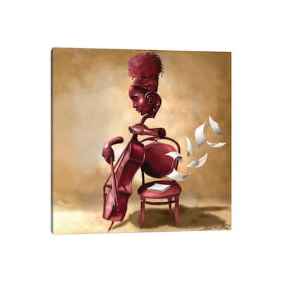 iCanvas "The Solo Cellist" by Salaam Muhammad Canvas Print