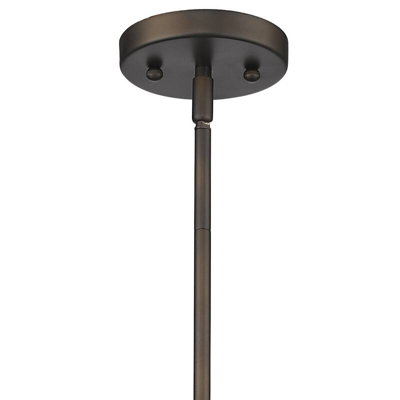 HomeRoots Antique Bronze Hanging Light with Pebbled Glass Shade - 10.5' X '9.75' X '10.5