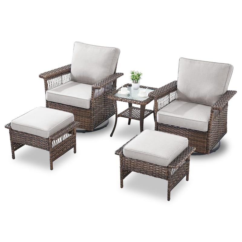 Outdoor Glider Chair with Soft Cushion