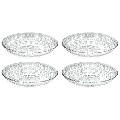 Majestic Gifts Inc.Glass Soup Bowl/Dessert Plate-Set/4 -8.2" Diameter