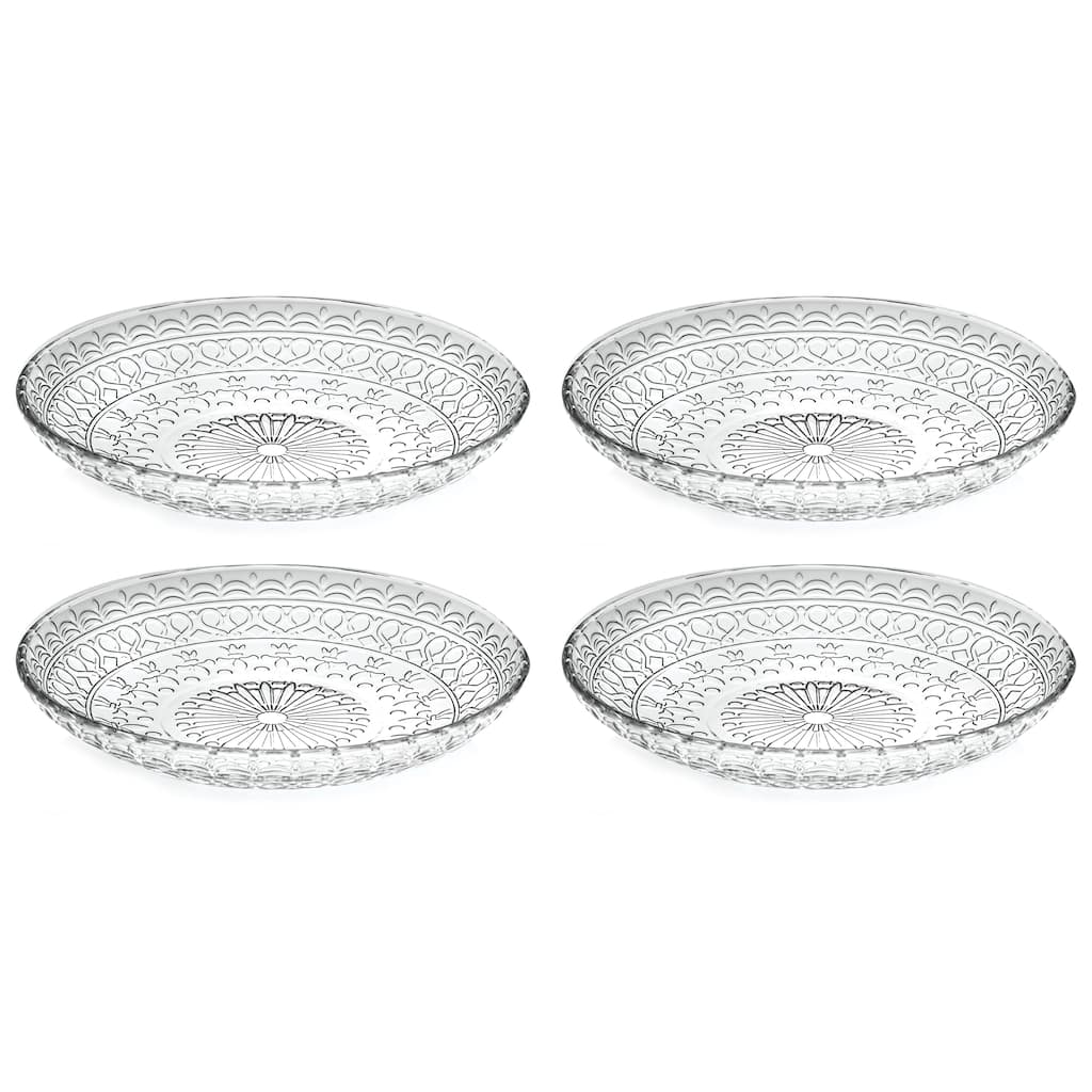 Majestic Gifts Inc.Glass Soup Bowl/Dessert Plate-Set/4 -8.2" Diameter