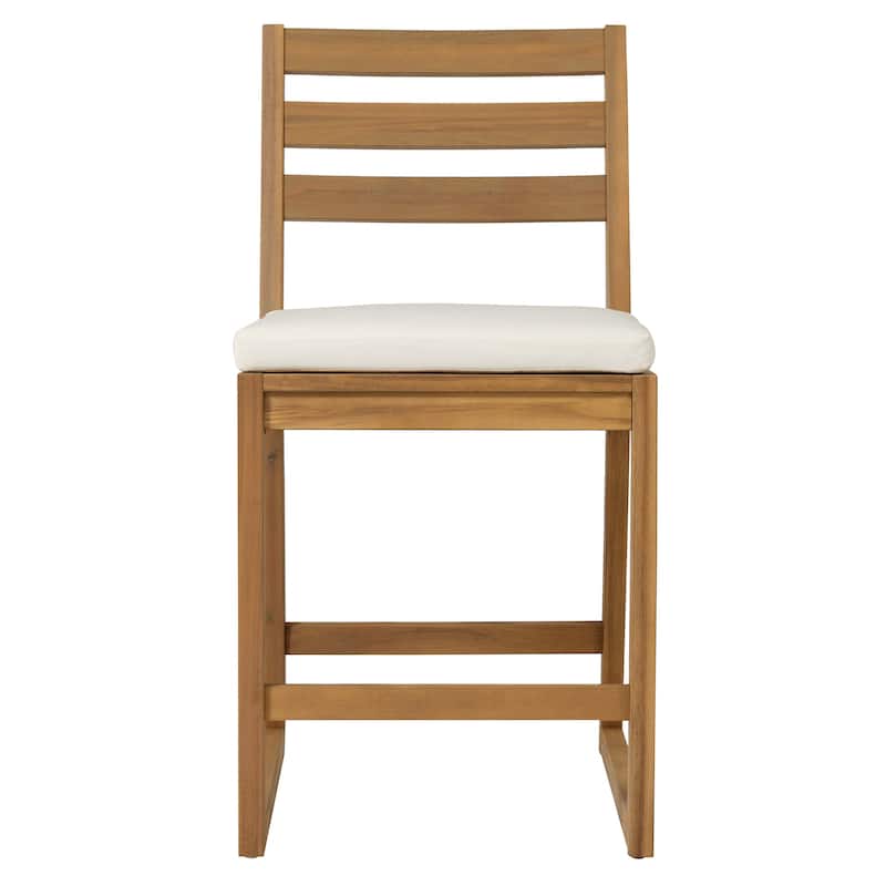 Rustic Patio Bar Set, 5-Piece Outdoor Furniture with Ergonomic Chairs and Solid Wood Tabletop