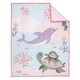 preview thumbnail 7 of 8, Lambs & Ivy Sea Dreams 3-Piece Dolphin/Turtle Nautical Baby Crib Bedding Set