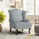 preview thumbnail 91 of 119, 31" W Modern Upholstered Linen Wing Back Accent Chair with Rolled Arm