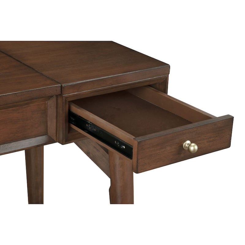 Alpine Furniture Flynn Bedroom Vanity, Walnut