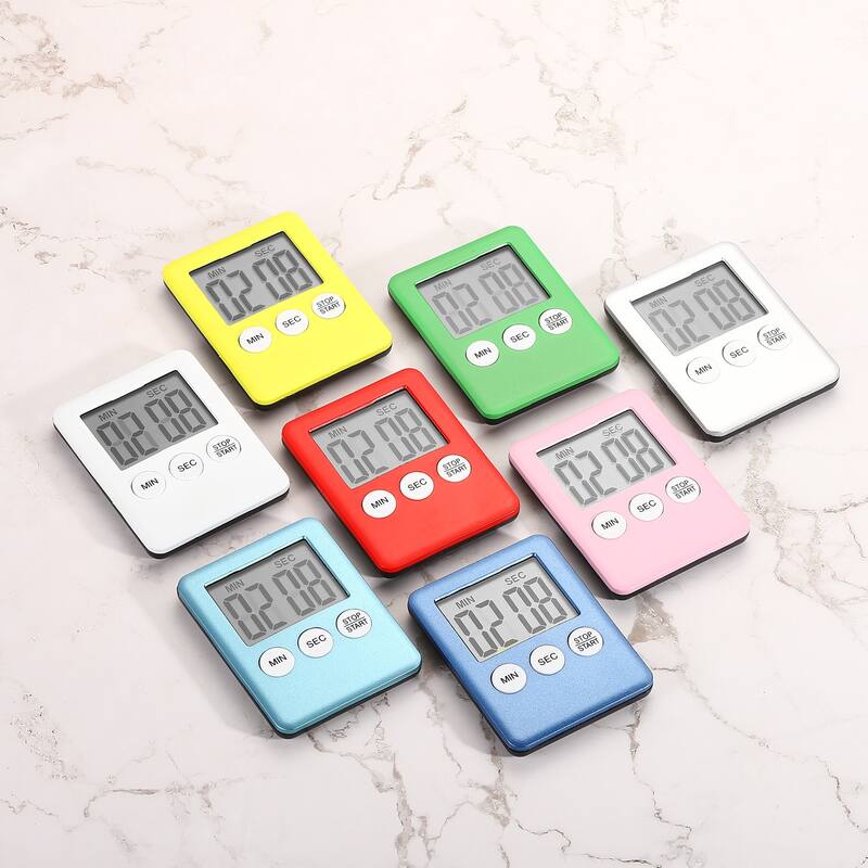 Digital Timer,Small Count Down/UP Clock with Magnetic,Kitchen Timer Silver Tone - Silver Tone