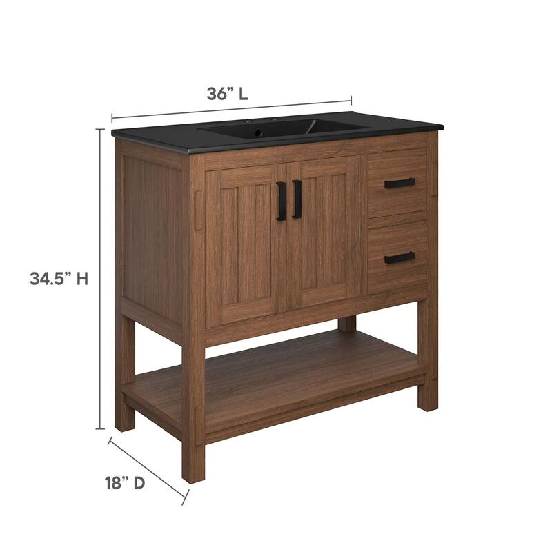 Ashlyn 36" Wood Bathroom Vanity