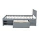 preview thumbnail 18 of 16, Full Size Platform Bed with Drawer And 2 Shelves, White