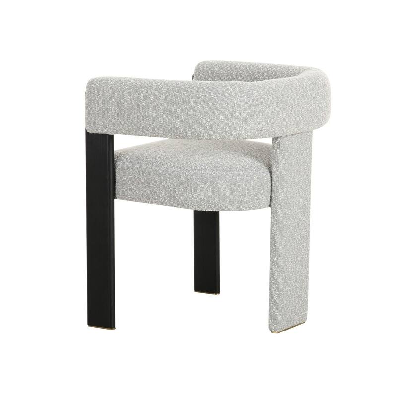 Black/Light Gray Fabric Upholstered Wood Frame Dining Chair, Sturdy Dining Chair for Dining Rooms - 30